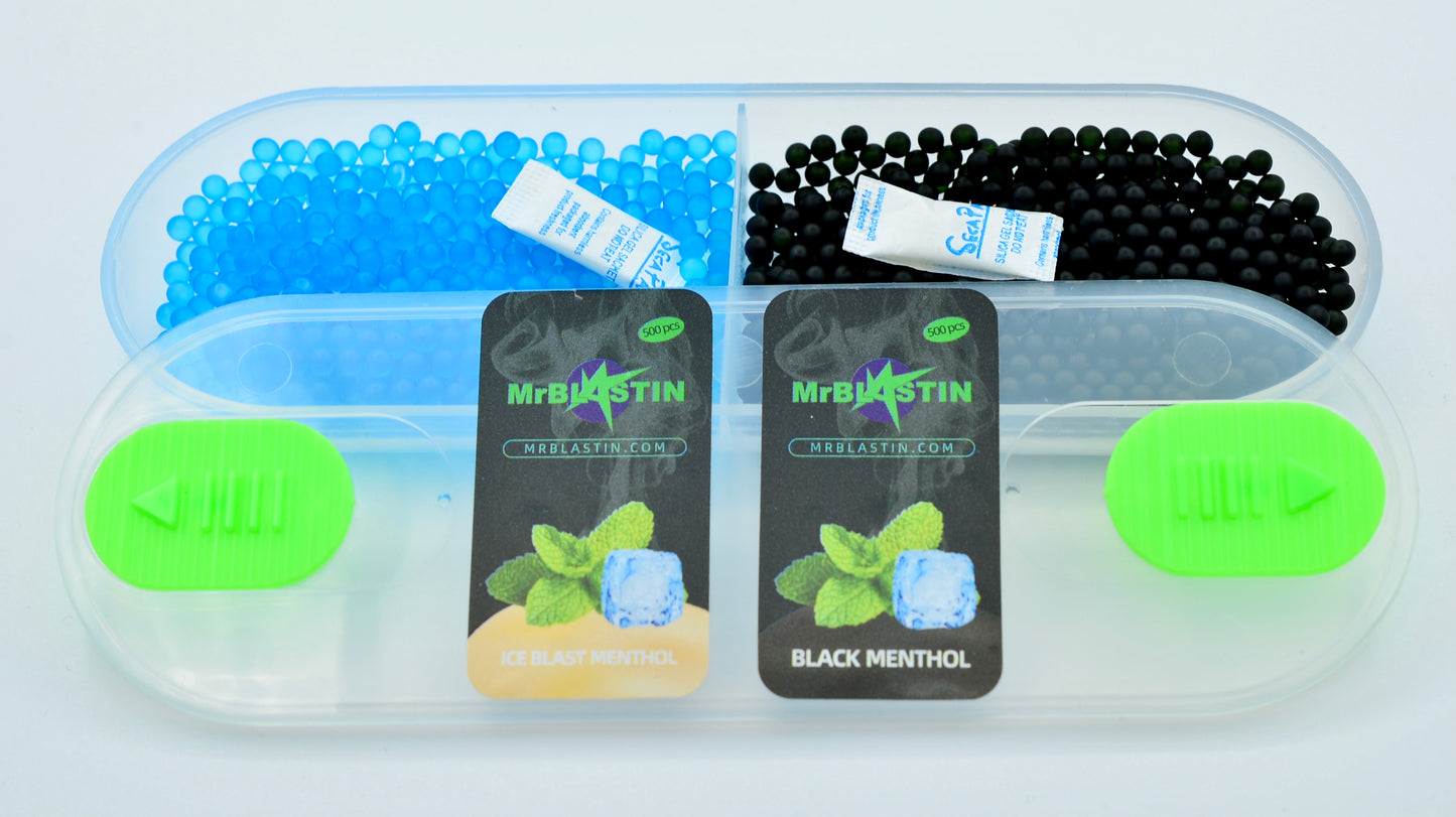 1000 Crushballs Box - 500 ICE BLAST MENTHOL & 500 BLACK MENTHOL