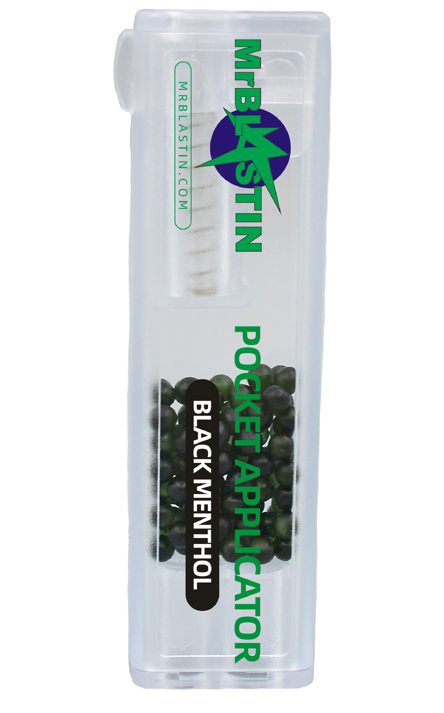 POCKET STYLE APPLICATOR with 100 BLACK MENTHOL CRUSHBALLS