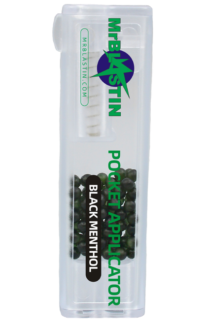 POCKET STYLE APPLICATOR with 100 BLACK MENTHOL CRUSHBALLS