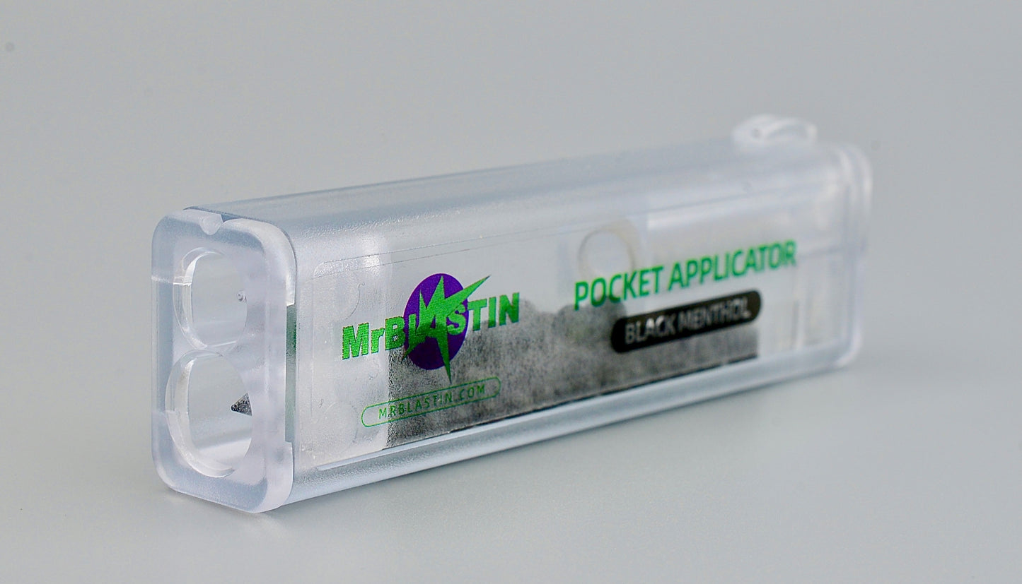 POCKET STYLE APPLICATOR with 100 BLACK MENTHOL CRUSHBALLS