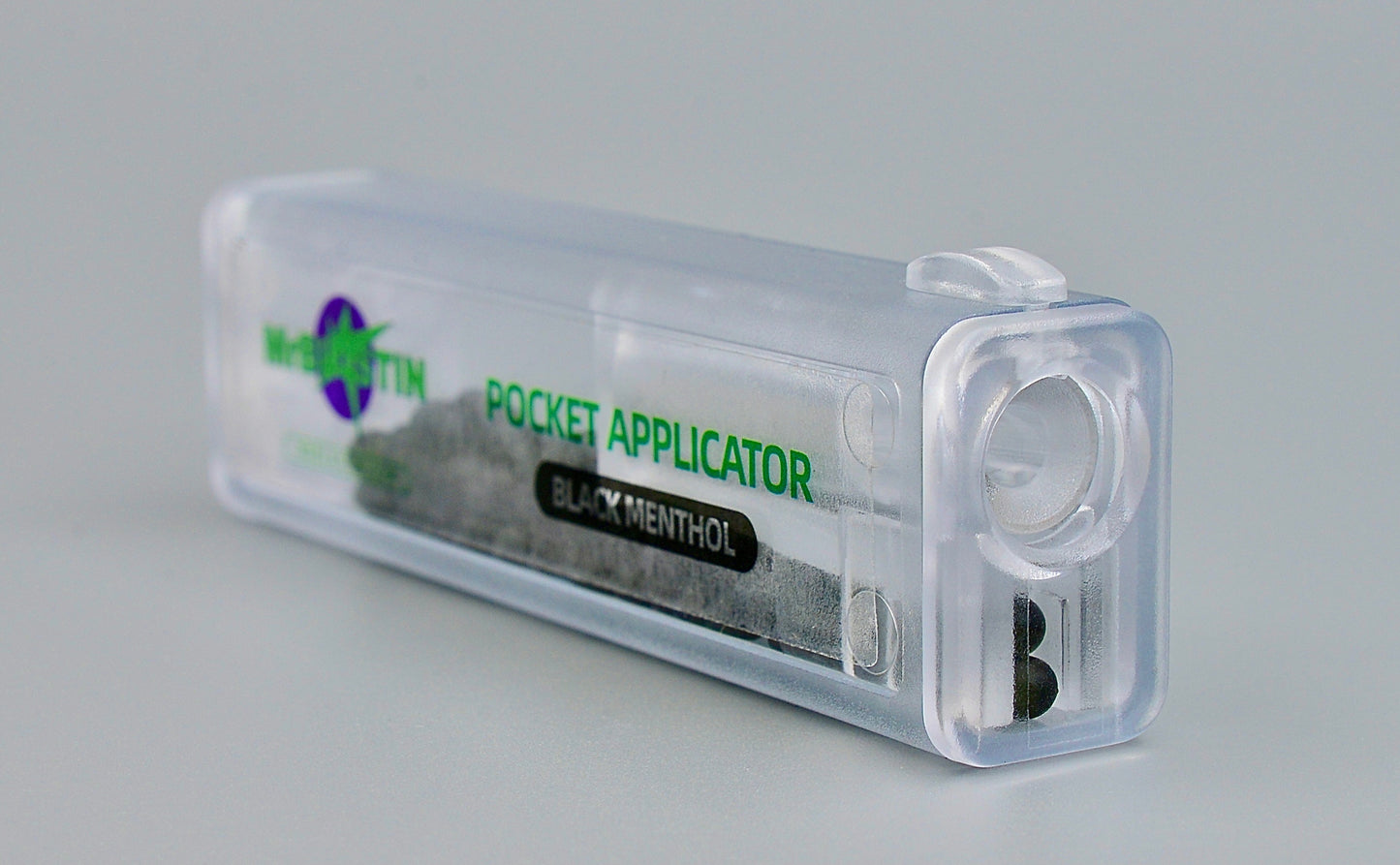 POCKET STYLE APPLICATOR with 100 BLACK MENTHOL CRUSHBALLS