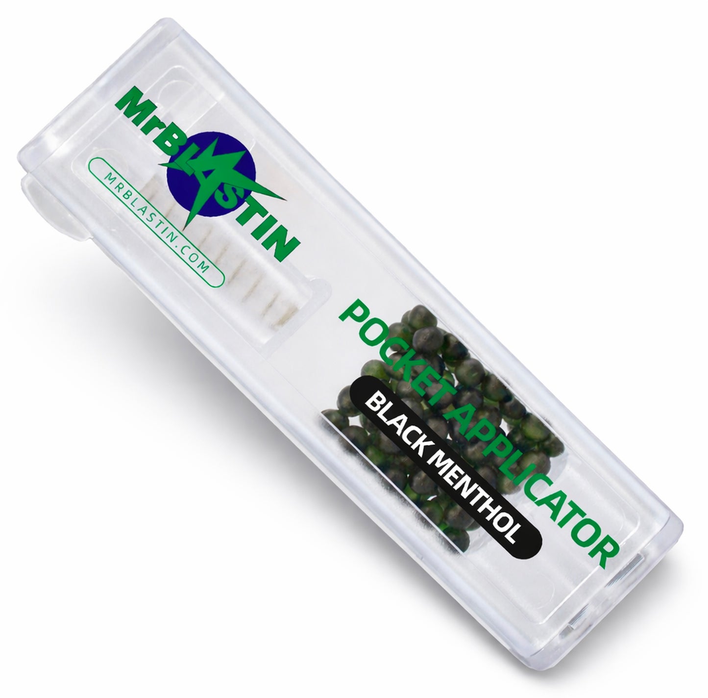 POCKET STYLE APPLICATOR with 100 BLACK MENTHOL CRUSHBALLS